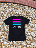 4 Stripe Short Sleeve Shirt - Blue & Pink